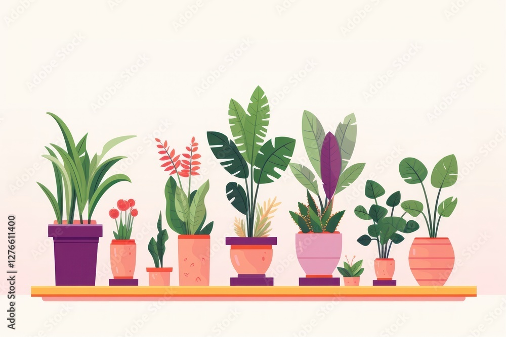 Fototapeta premium Plant flower leaf arrangement.
