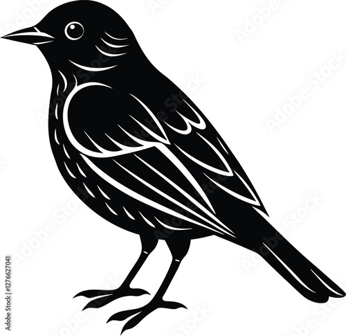 Bird silhouette vector illustration, flying bird design, wildlife, bird icon, nature theme, bird vector, animal silhouette, free bird design, isolated vector art.

