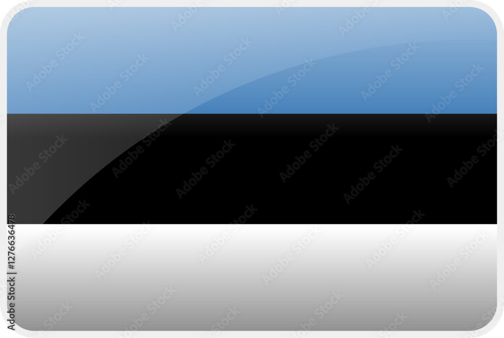 Obraz premium Flag Icon of Estonia Country,National Vector Flag Iconic Symbol and Colors of Estonia flag.