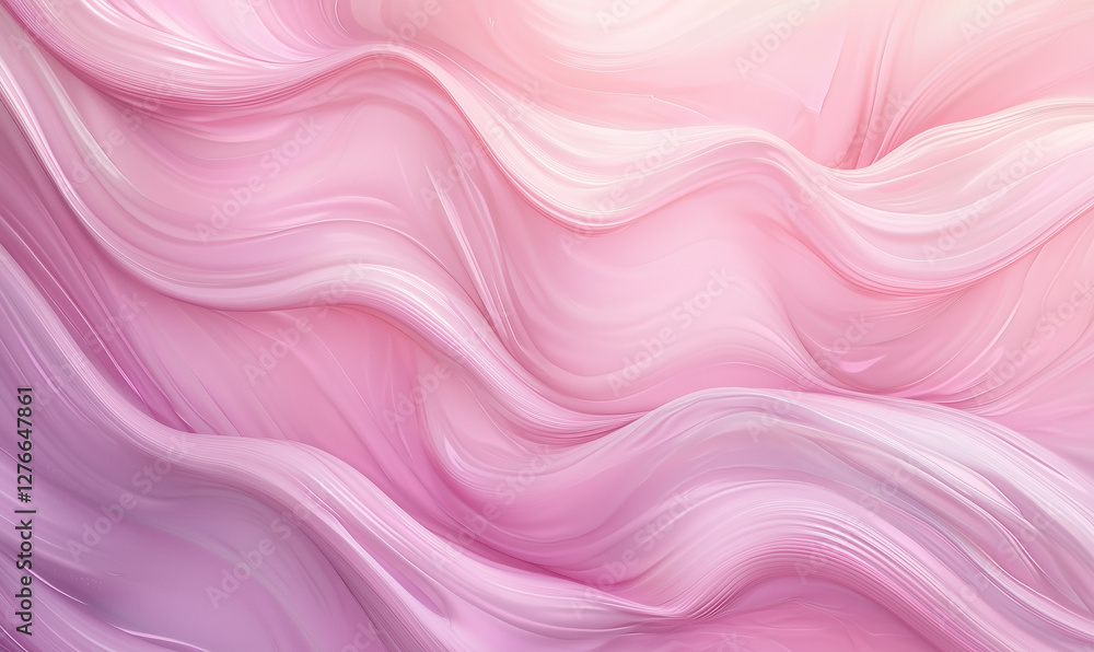 Obraz premium Soft pink fabric waves create a serene and elegant texture in this abstract image.