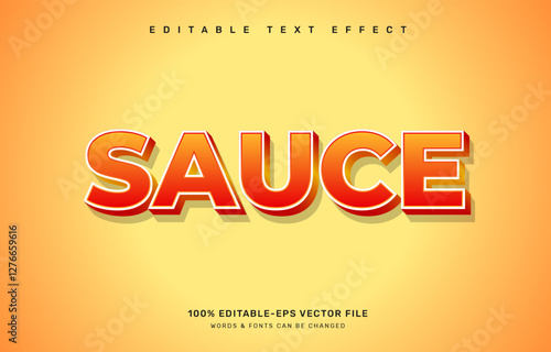 Sauce editable text effect template
