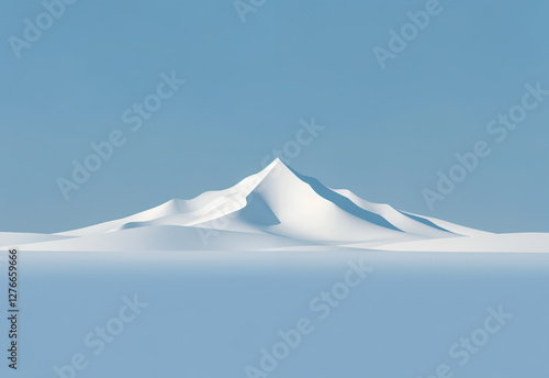 A minimalist mountain landscape