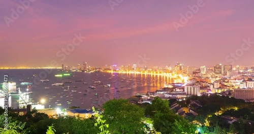 Timelapse of Pattaya City. before new years.