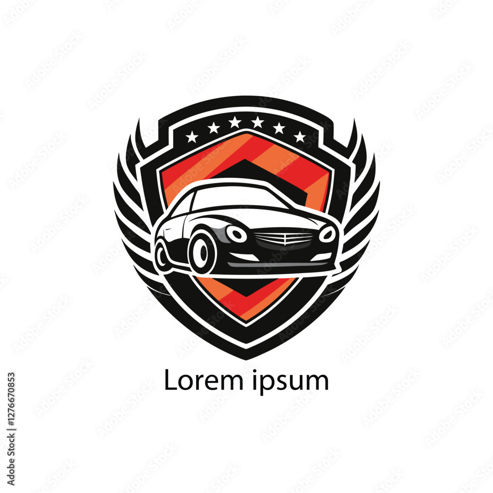 Obraz premium a racing car logo 