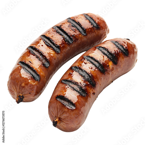 Grilled meat with perfect caramelization on its surface, showcasing appetizing slices photo