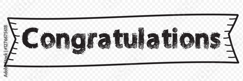 congratulations decorative design lettering on plain Transparent background.  EPS 10.