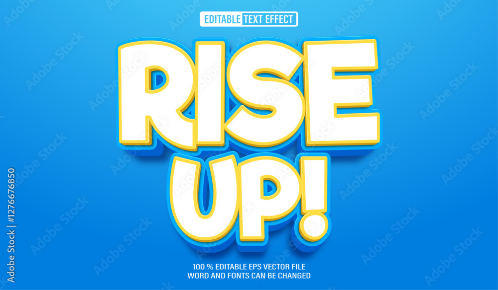 Editable 3d text style effect - Rose Up Cartoon text effect Template Editable 3d text style effect - Rose Up Cartoon text effect Template