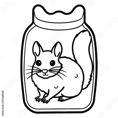 chinchilla inside a cookie jar