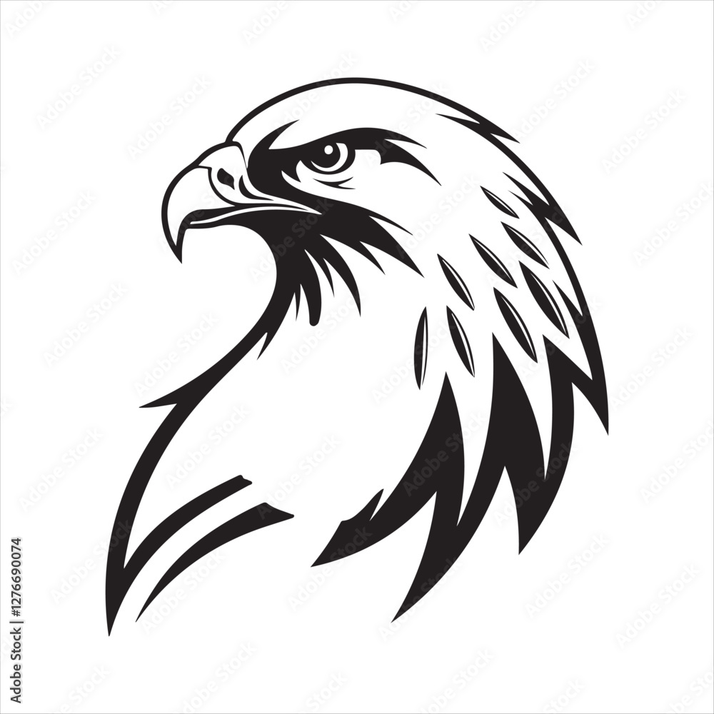 Obraz premium falcon silhouette vector logo illustration