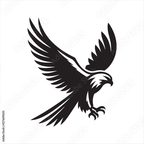 falcon silhouette vector logo illustration