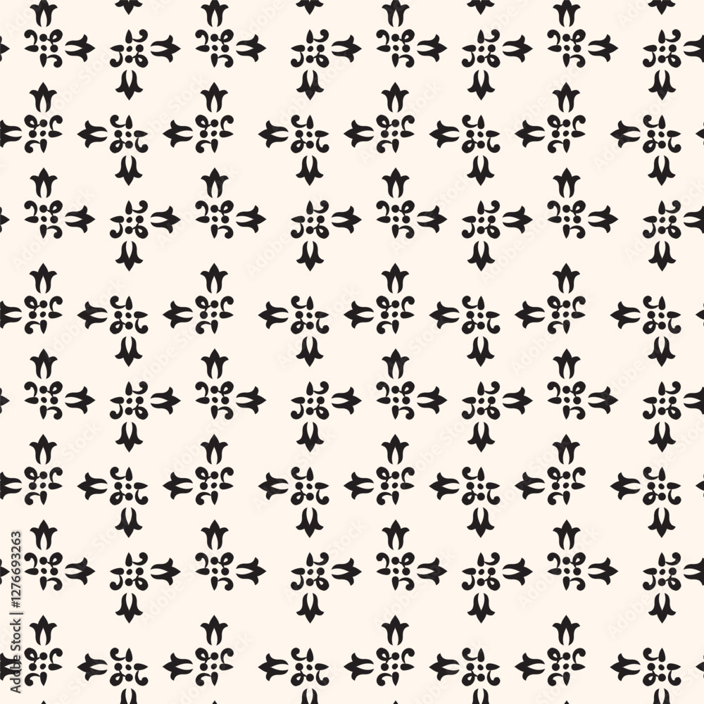 Abstract simple floral gothic style seamless pattern. Elegant minimal monochrome stylish background. Perfect for textile, wallpaper and fabrics. Abstract simple floral gothic style seamless pattern. Elegant minimal monochrome stylish background. Perfect for textile, wallpaper and fabrics.