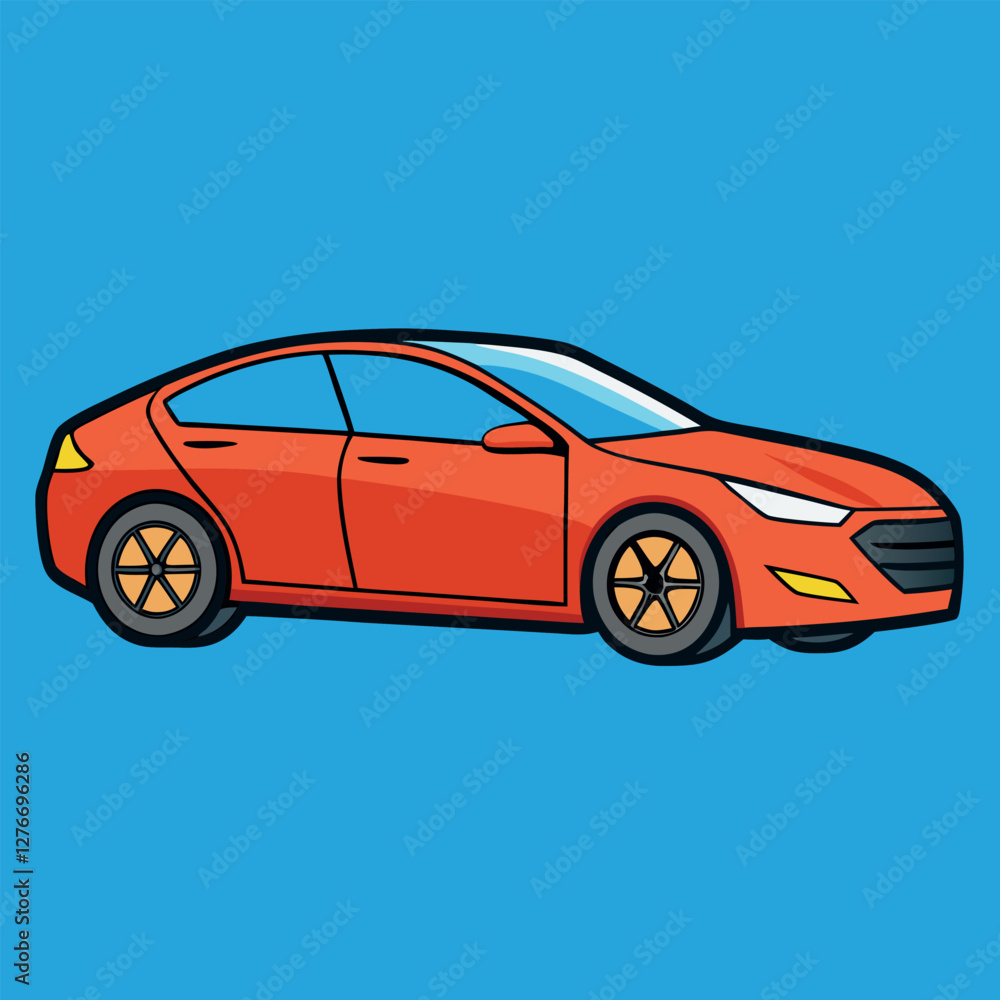 Obraz premium vector illustration of a car