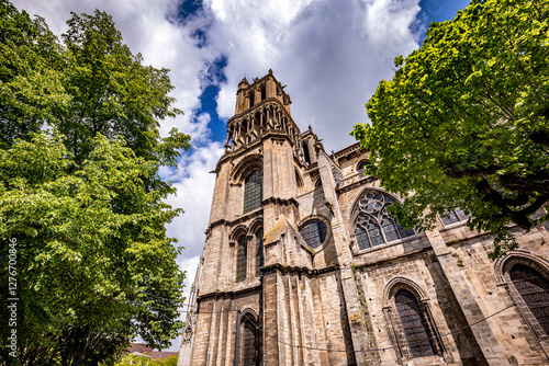 Tableau sur toile Collegiate Church of Our Lady, Mantes-la-jolie, France