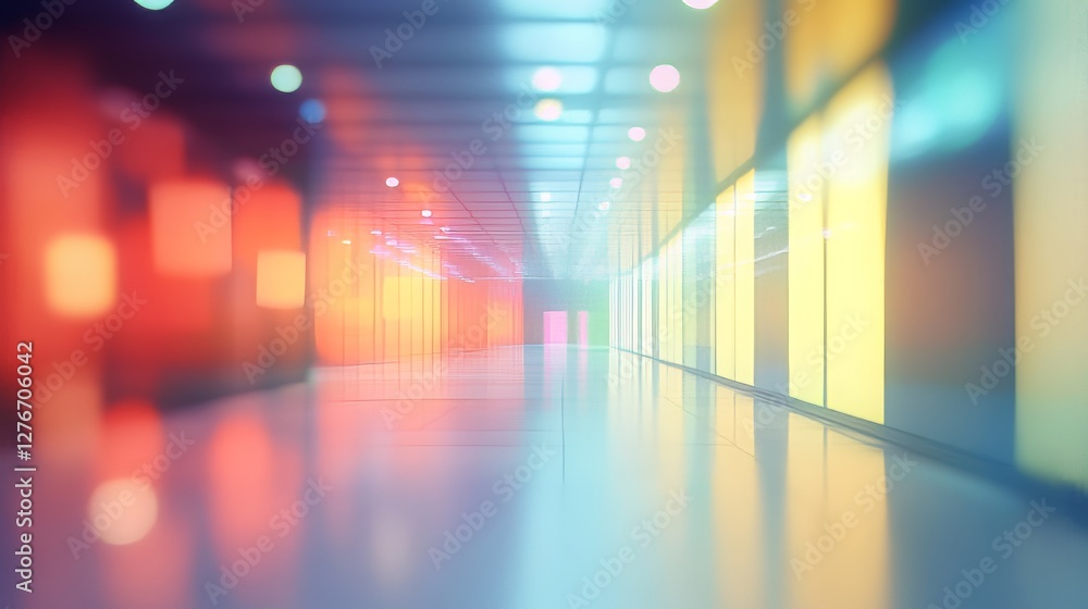 Blurry exhibition background of a convention hall or trade fair event. Blurry exhibition background of a convention hall or trade fair event.