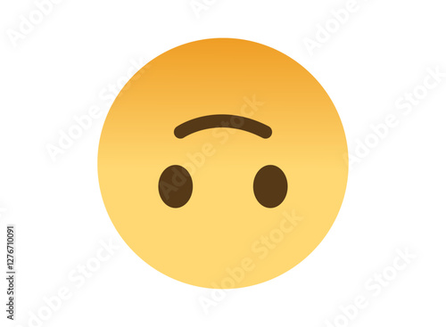 Illustration of an Popular Reverse Smiley Emoji