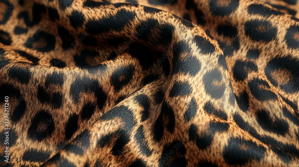 Lightweight leopard print fabric, ideal for summer clothing. Lightweight leopard print fabric, ideal for summer clothing.