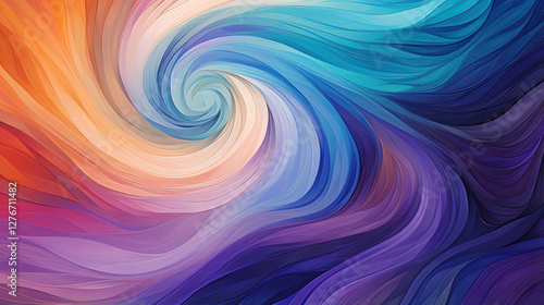 Wallpaper Mural Winter Polar Vortex Abstract Background. Icy Swirls, Cold Weather Patterns, Frozen Blue and White Art, Arctic Design Torontodigital.ca