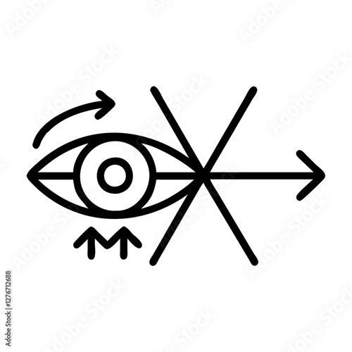 Eye, Vision, Refraction Icon