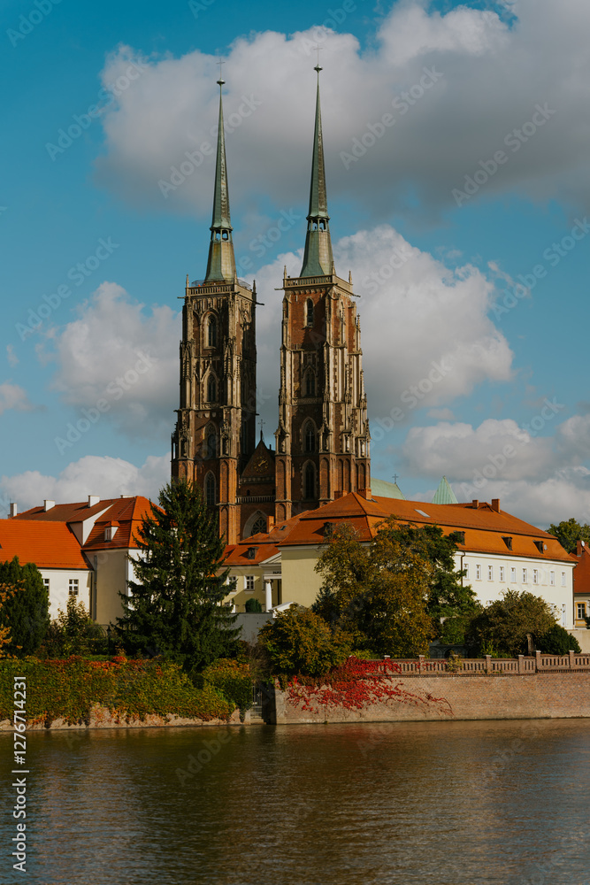 Naklejka premium Miasto Wrocław