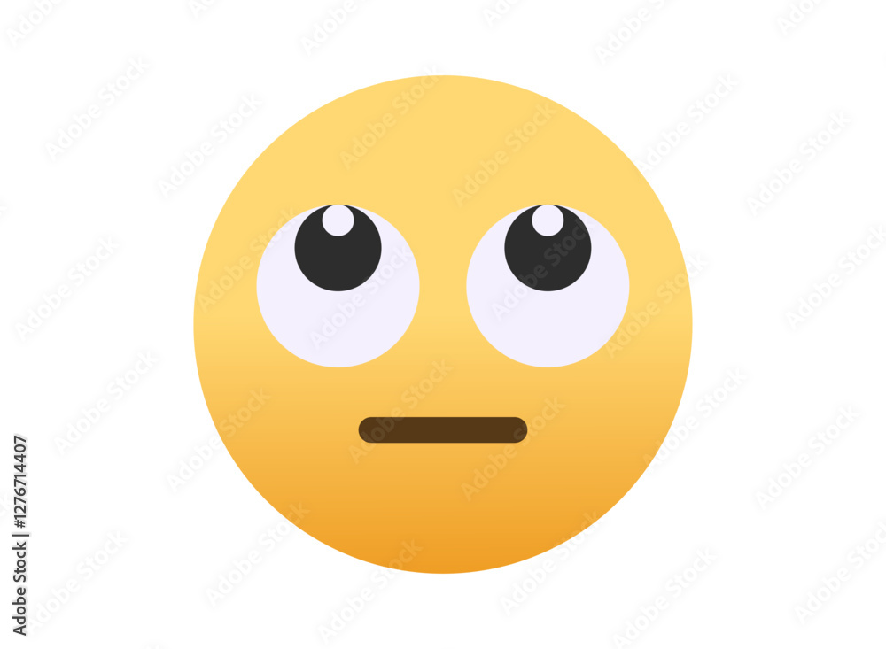 Illustration of an Popular Rolling Eye Emoji Illustration of an Popular Rolling Eye Emoji