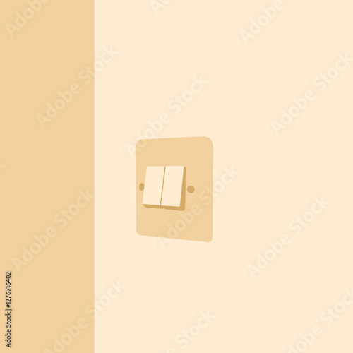 Minimalist scene: light switch attached to a clean space.