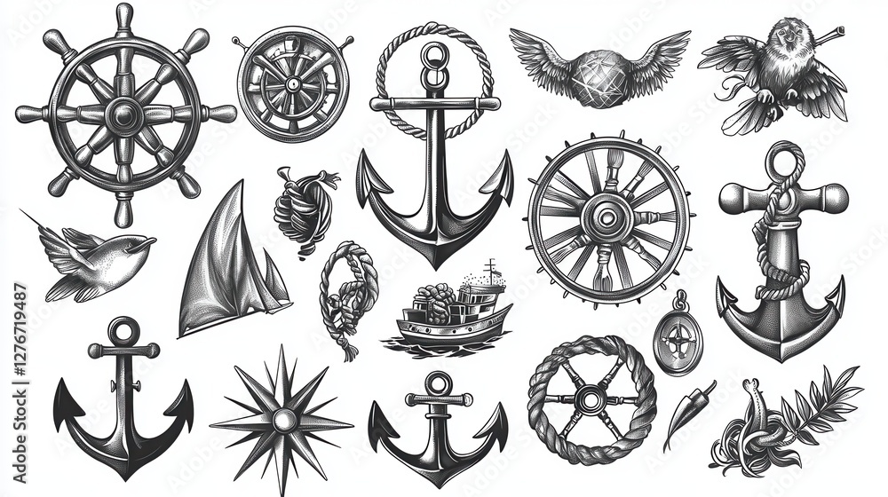 Fototapeta premium Nautical Ink