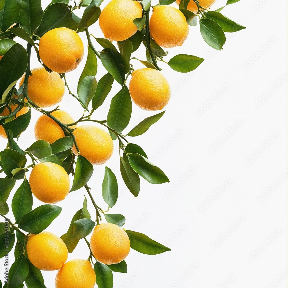 oranges on tree branch oranges on tree branch