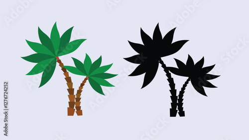Illustration of Eucalyptus tree isolated on white