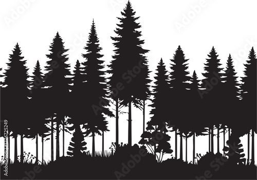 forest silhouette vector