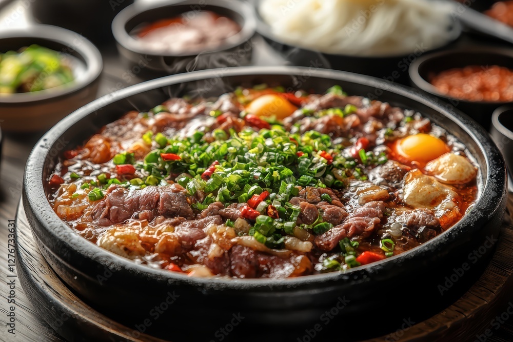 Bubbling szechuan hotpot delight traditional restaurant food photography cozy atmosphere close-up spicy culinary experience
