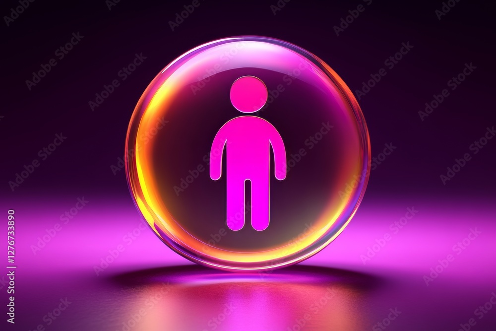 A user icon featuring a vibrant gradient, rendered in 3D, suitable for graphic design, UI/UX design, presentations, or backgrounds, designed with a glass effect A user icon featuring a vibrant gradient, rendered in 3D, suitable for graphic design, UI/UX design, presentations, or backgrounds, designed with a glass effect