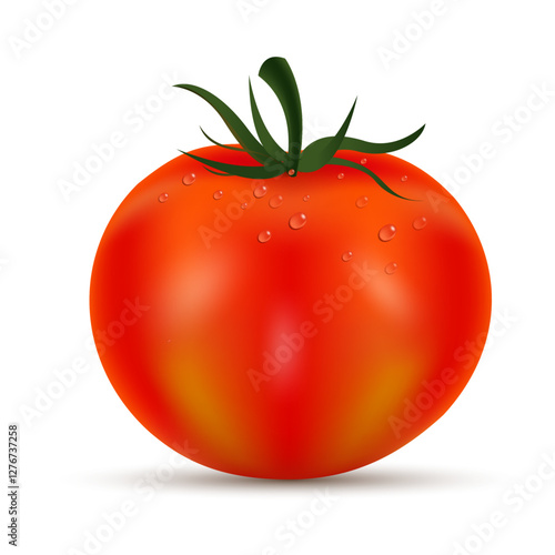  3d Fresh  tomato isolated on white background