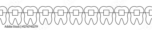 braces pattern. braces seamless pattern icon