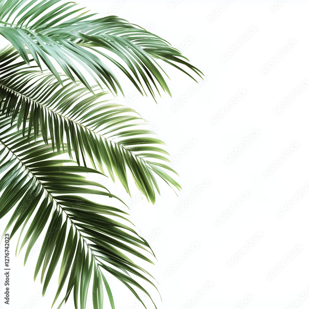 palm leaves isolated on white background palm leaves isolated on white background
