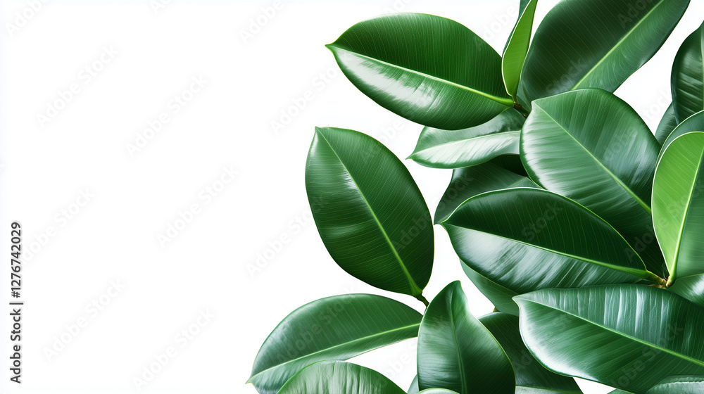 green leaves on white background green leaves on white background