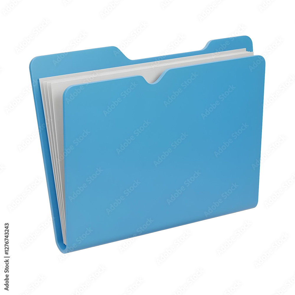 blue folder isolated on white background blue folder isolated on white background