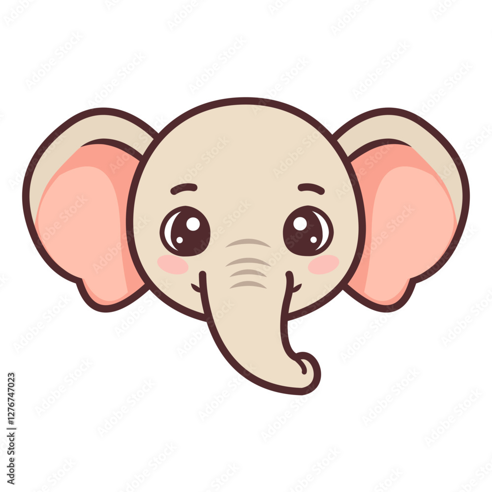 Fototapeta premium Cute cartoon elephant Illustration