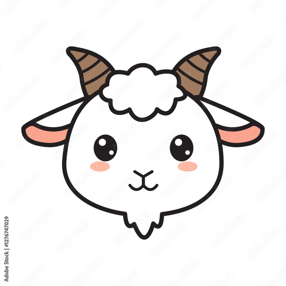 Cute cartoon goat Illustration Cute cartoon goat Illustration