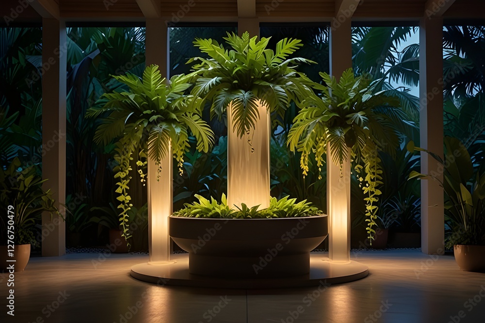 Fototapeta premium palm tree in the garden
