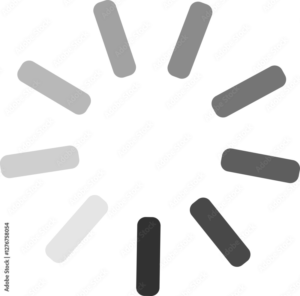 Loading icon. Load circular icon. Buffer loader or preloader isolated on transparent background. Download or upload progress related icon. Simple web download. Vector illustration. Loading icon. Load circular icon. Buffer loader or preloader isolated on transparent background. Download or upload progress related icon. Simple web download. Vector illustration.