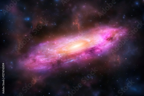 vibrant abstract space texture fills frame capturing swirling galaxies and nebulas with luminous colors
