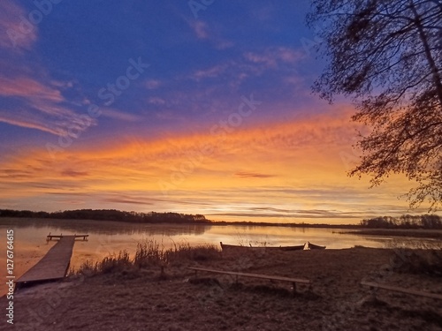 sunset on the beach