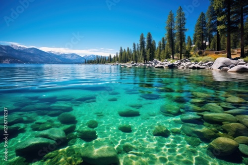 Lake Tahoe landscape outdoors nature. photo