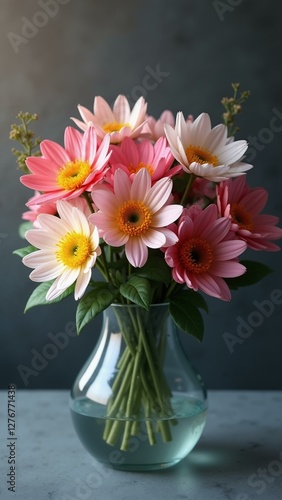 Wallpaper Mural   A stunning 8k resolution, photorealistic vase filled with color-changing flowers that respond to the viewer's emotions., ultra detailed, 8k resolution, HDR, professional Torontodigital.ca