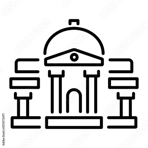 Supreme court icon in linear style 