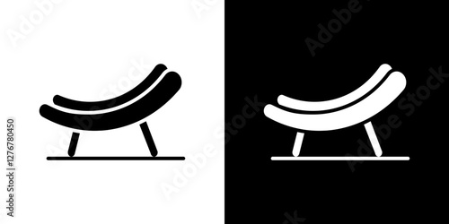 Bouncy seat icon set. vector illustrations in black and white flat solid style