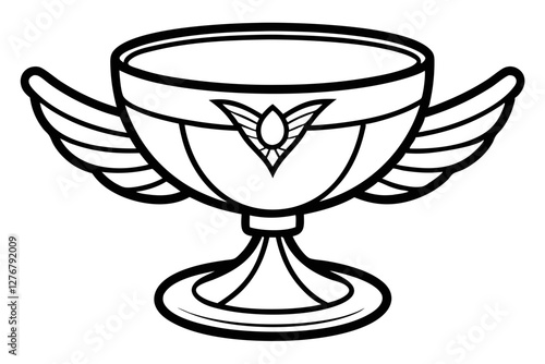 Minimalist Elijah’s Cup Vector – Jewish Ritual Art