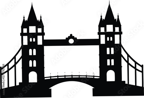 London tower bridge silhouette,bridge clip art,London tower bridge vector art