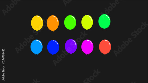 easter eggs on black background