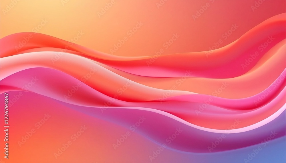 abstract pink wavy lines on an orange background. abstract pink wavy lines on an orange background.